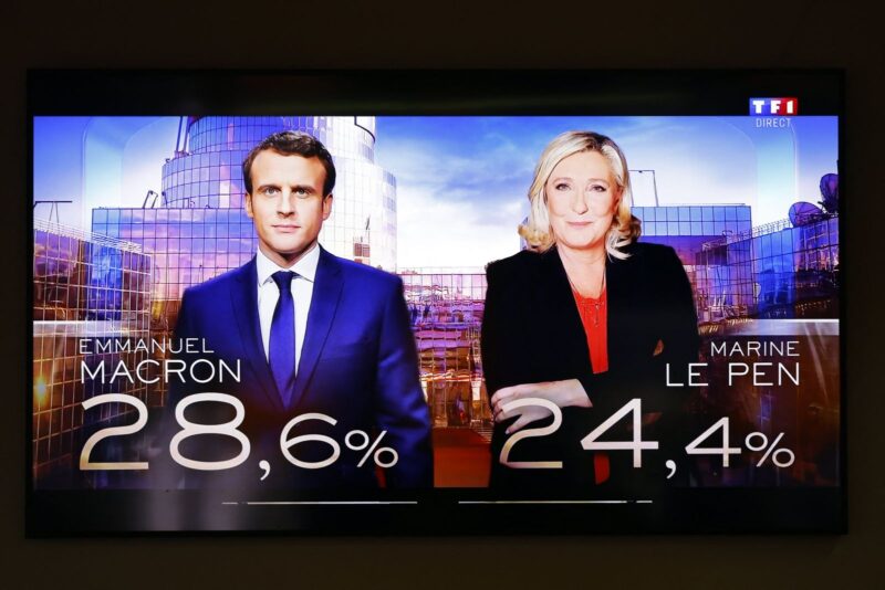 Franța: Emmanuel Macron şi Marine Le Pen, în turul al doilea al prezidenţialelor