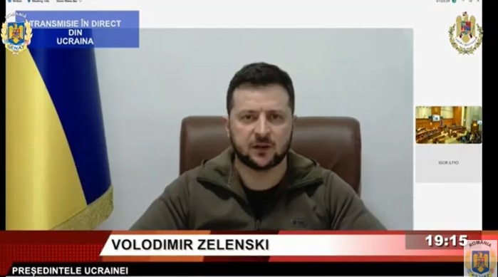 Președintele Ucrainei, imagini cu masacrul de la Bucha, în timpul DISCURSULUI din Parlamentul României