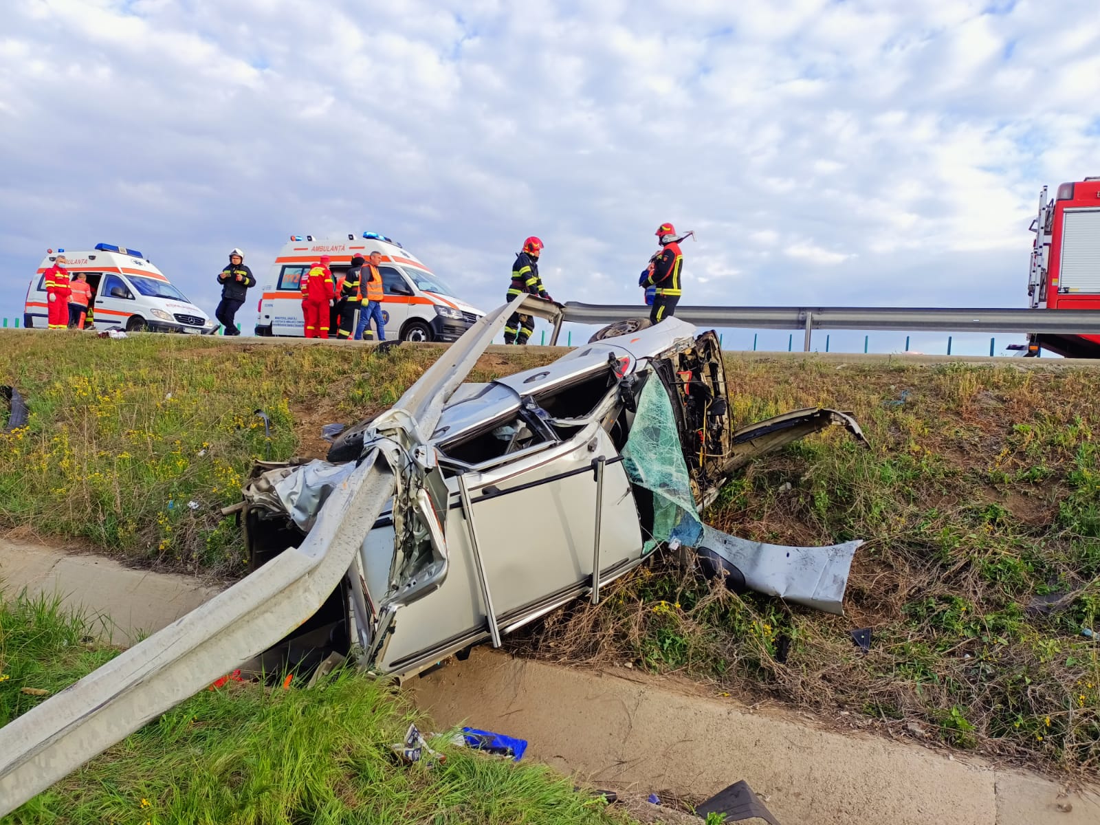 Accident rutier pe A2, aproape de Constanța. Doi copii sunt răniți