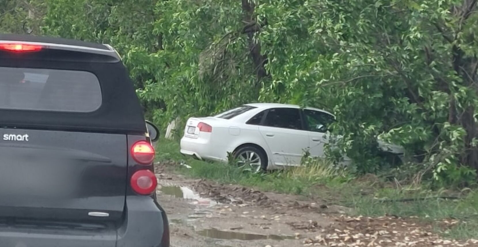 Accident la intrare în Cumpăna. O persoană este încarcerată