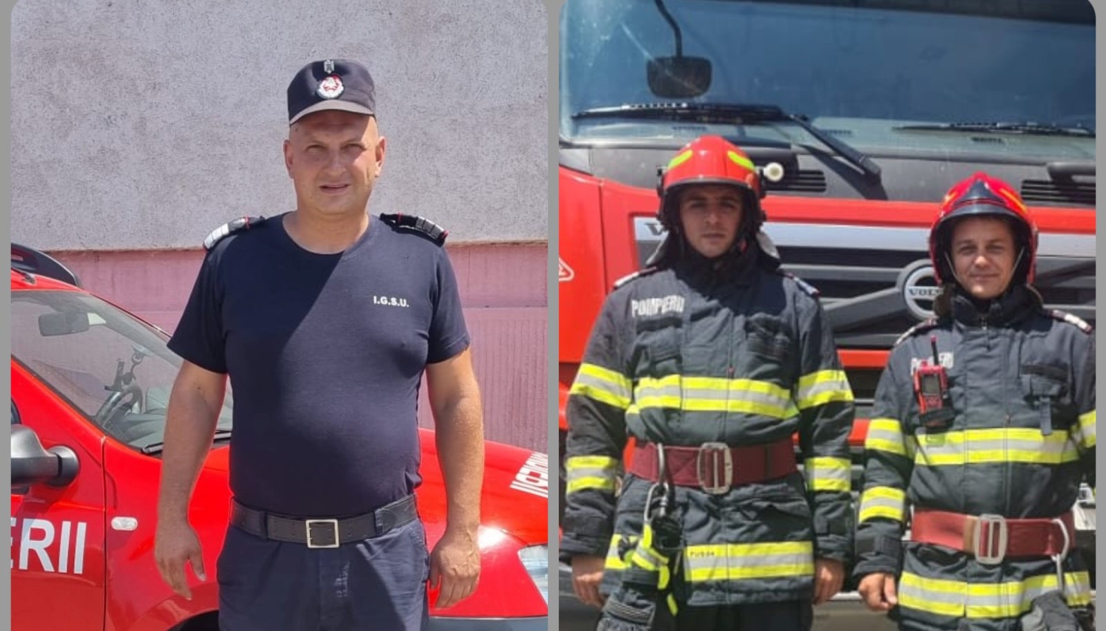 Trei pompieri militari constănțeni au salvat două persoane în timp ce mergeau către serviciu