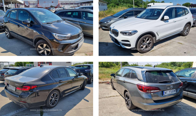 (FOTO/VIDEO) Șase autoturisme căutate pentru a fi confiscate au fost indisponibilizate de polițiștii de frontieră