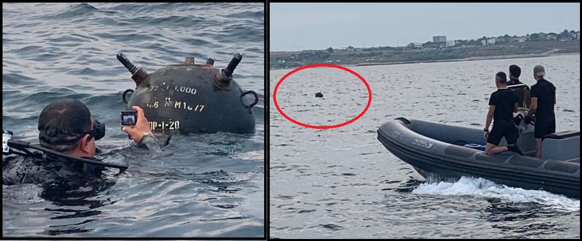 (VIDEO) Imagini surpinzătoare de la operațiunea de distrugere a minei marine găsite în zona Eforie
