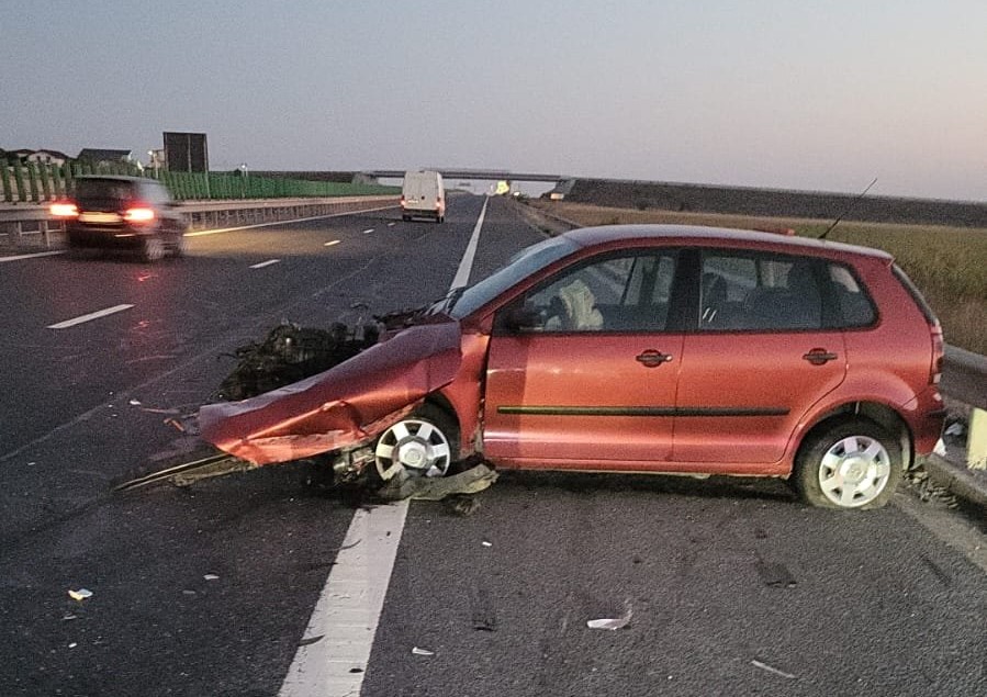 (FOTO) Accident rutier pe Autostrada A4, sensul spre Ovidiu