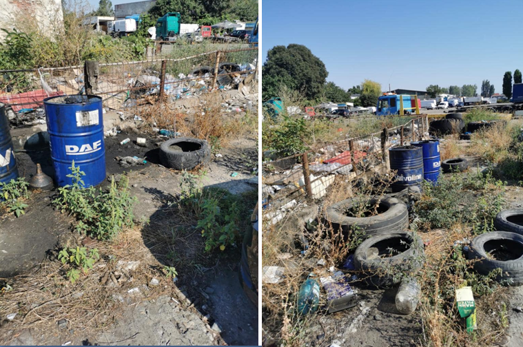 (FOTO) Două societăți din Constanța au fost amendate pentru depozitarea ILEGALĂ a deșeurilor