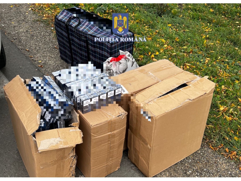 Doi bărbați reținuți pentru contrabandă. Polițiștii au descoperit peste 210.000 de țigarete, în urma unor percheziții