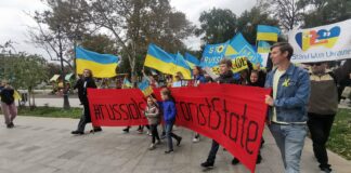 Uncrainenii din Constanța, protest în fața Consulatului Federației Ruse la Constanța - Octombrie 2022