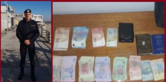 Un jandarm a găsit un rucsac cu bani si acte pe o banca din Eforie