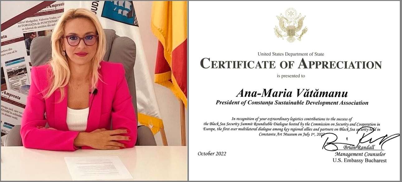 Ana-Maria Vătămanu, președintele ADDJC, distincție din partea Departamentului de Stat al SUA