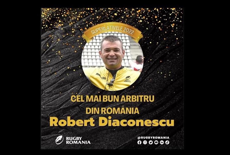 Robert Diaconescu, profesor de sport la Școala Gimnazială nr. 1 Peștera este CEL MAI BUN arbitru din România