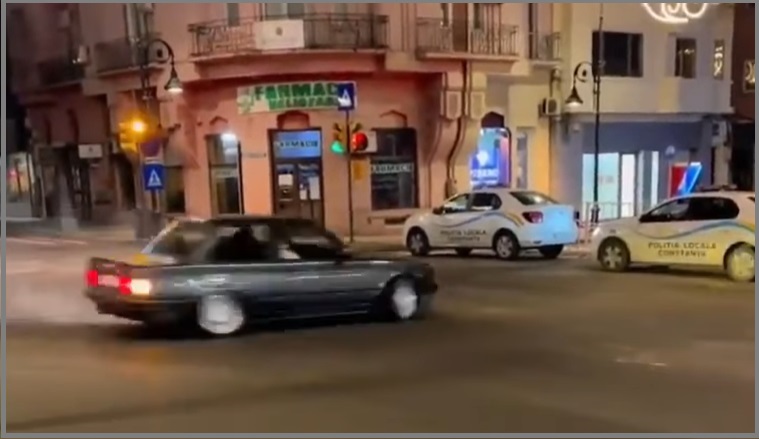 OFICIAL de la IPJ Constanța despre șoferul teribilist care a făcut drifturi în fața polițiștilor locali: Aplicarea sancțiunii se prescrie în termen de 6 luni de la data săvârșirii faptei
