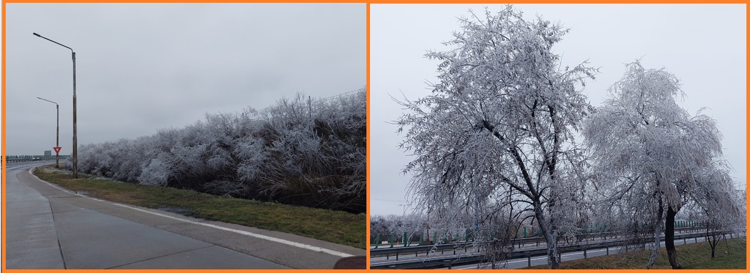 (FOTO) Peisaj de iarnă pe Autostrada Soarelui