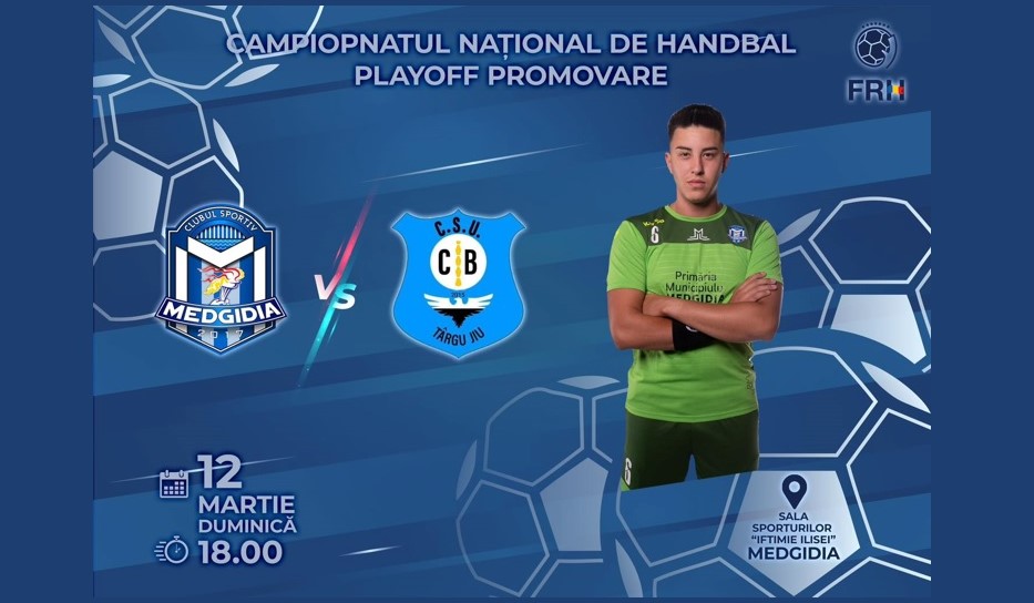 Handbaliștii de la CS Medgidia vor juca împotriva echipei CSU Târgu Jiu