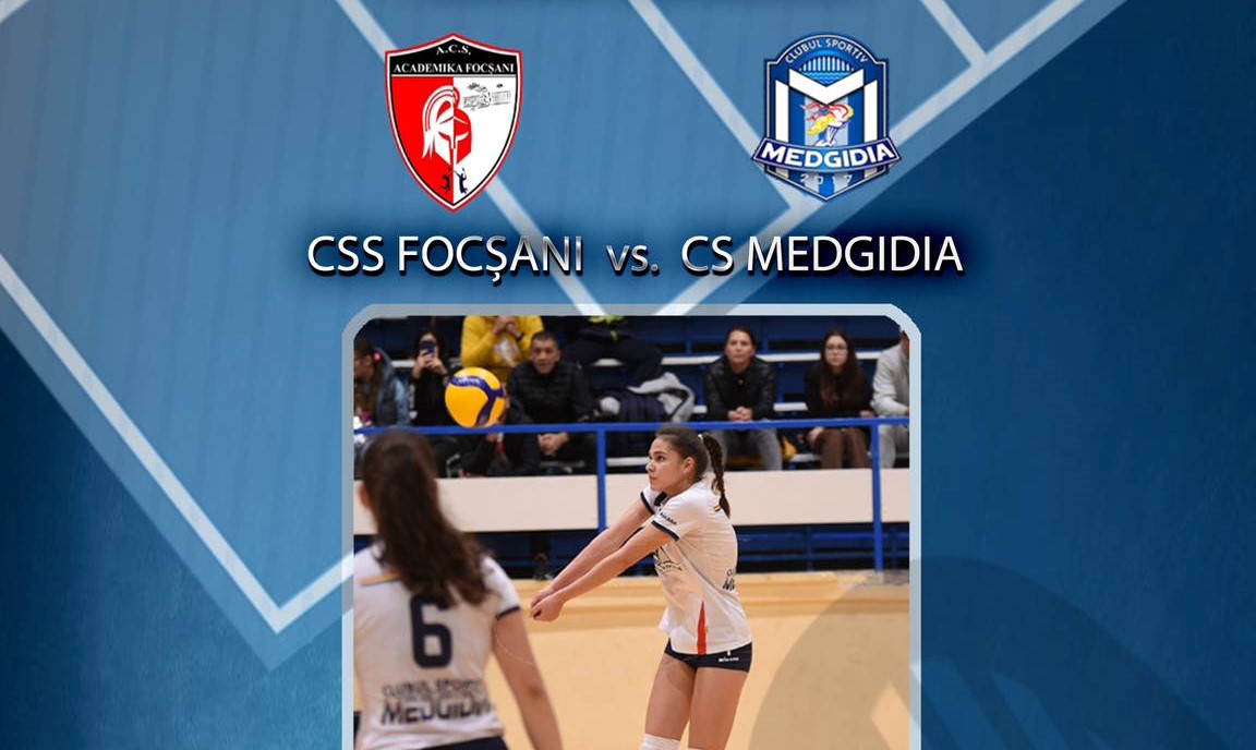 Junioarele secției de volei a CS Medgidia vor juca în deplasare împotriva echipei CSS Focșani