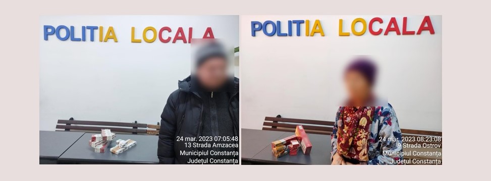 Indivizi prinși de polițiștii constănțeni în timp ce comercializau țigări de contrabandă