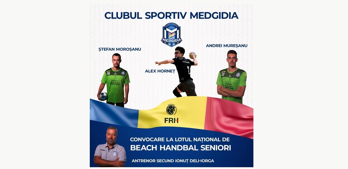 Trei sportivi și un antrenor de la CS Medgidia, convocați la lotul național de beach handball seniori