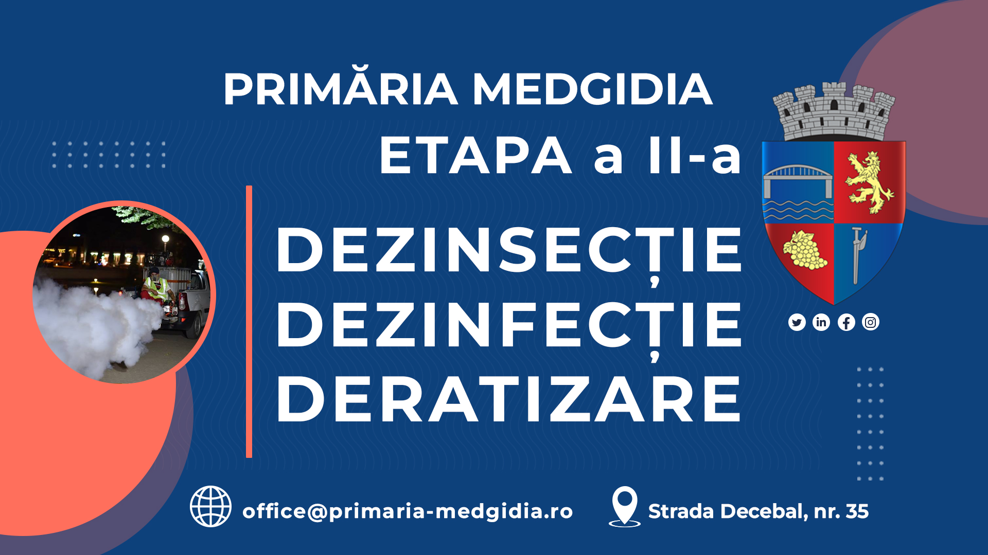 Începe a doua etapă pentru efectuarea acțiunilor de deratizare și dezinsecție în municipiul Medgidia