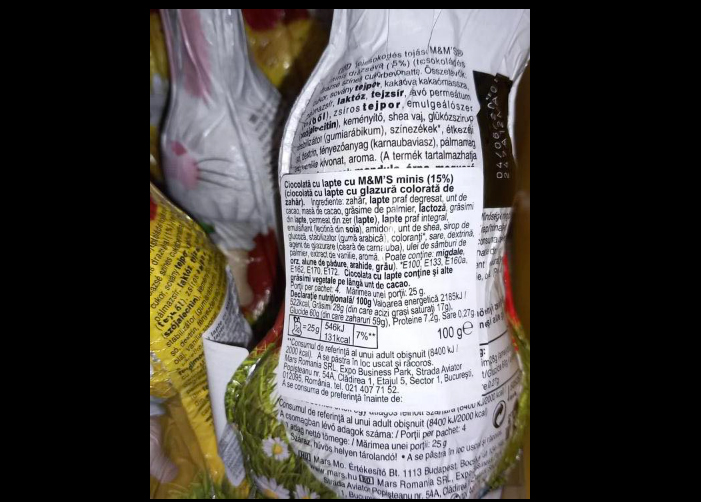 ATENȚIE, părinți! Iepurași din ciocolată cu 11 E-uri