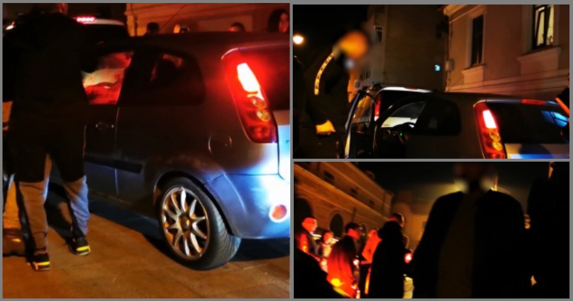 Scandal în noaptea de Înviere, lângă Catedrala din Constanța: Un tânăr a spart geamul unei maşini cu pumnul pentru că șoferul mergea printre oameni