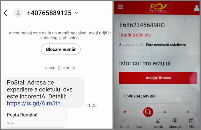 AVERTISMENT Poșta Română: NU dați click pe link-urile primite în SMS-uri! Puteți rămâne FĂRĂ bani