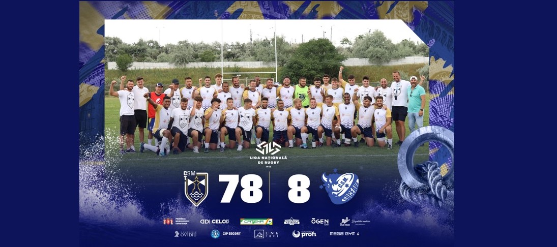 Echipa de rugby a CSM Constanța a câștigat DETAȘAT meciul cu CSM Bucovina Suceava