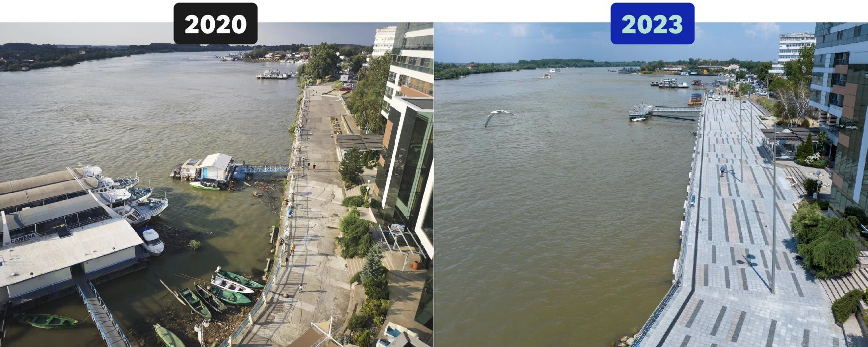 (FOTO) Au fost finalizate lucrările la faleza și portul din Tulcea. Investiția, finanțată prin POIM, s-a ridicat la aproape 250 de milioane de lei