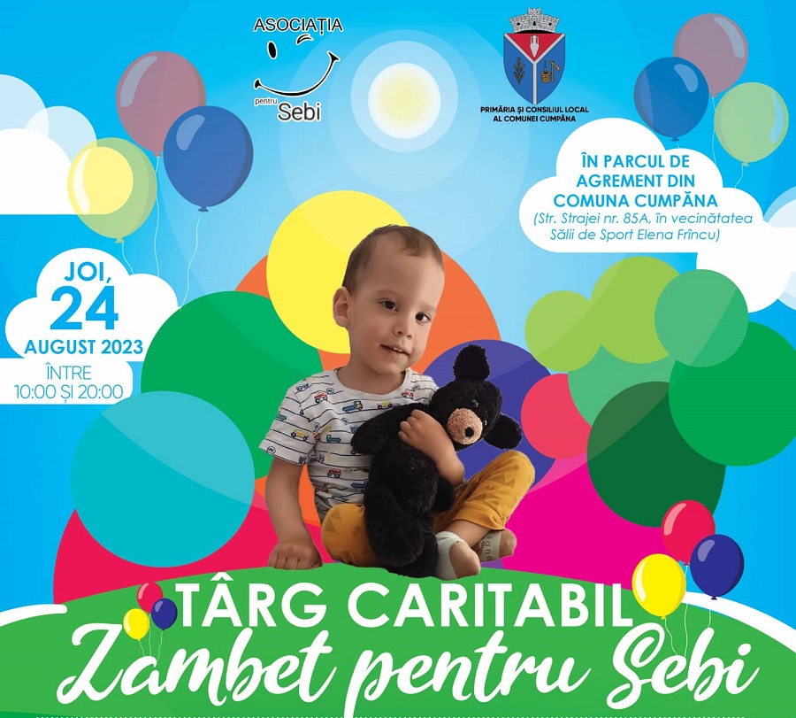 Și tu îl poți ajuta pe Sebi! Joi, în parcul de agrement din Cumpăna, are loc evenimentul caritabil “Zâmbet pentru Sebi"