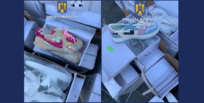 Adidași CONTRAFĂCUȚI, de peste 3,4 milioane de lei, descoperiți într-un container sosit în Portul Constanța