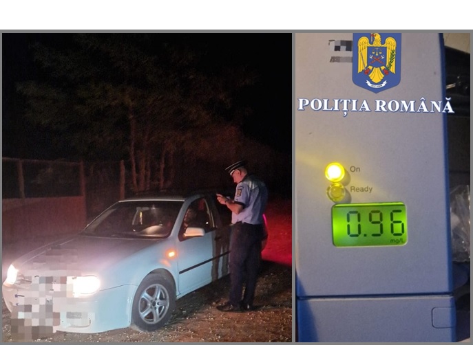 Bărbat prins beat criță la volanul unei mașini pe o stradă din Săcele