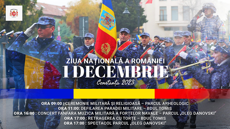 Constanța: Iată programul complet al manifestărilor prilejuite de Ziua Națională a României