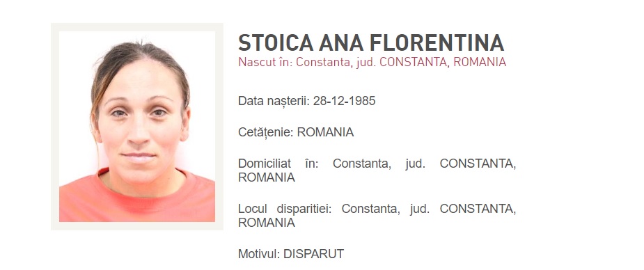 ALERTĂ! O femeie din Constanța este dată DISPĂRUTĂ