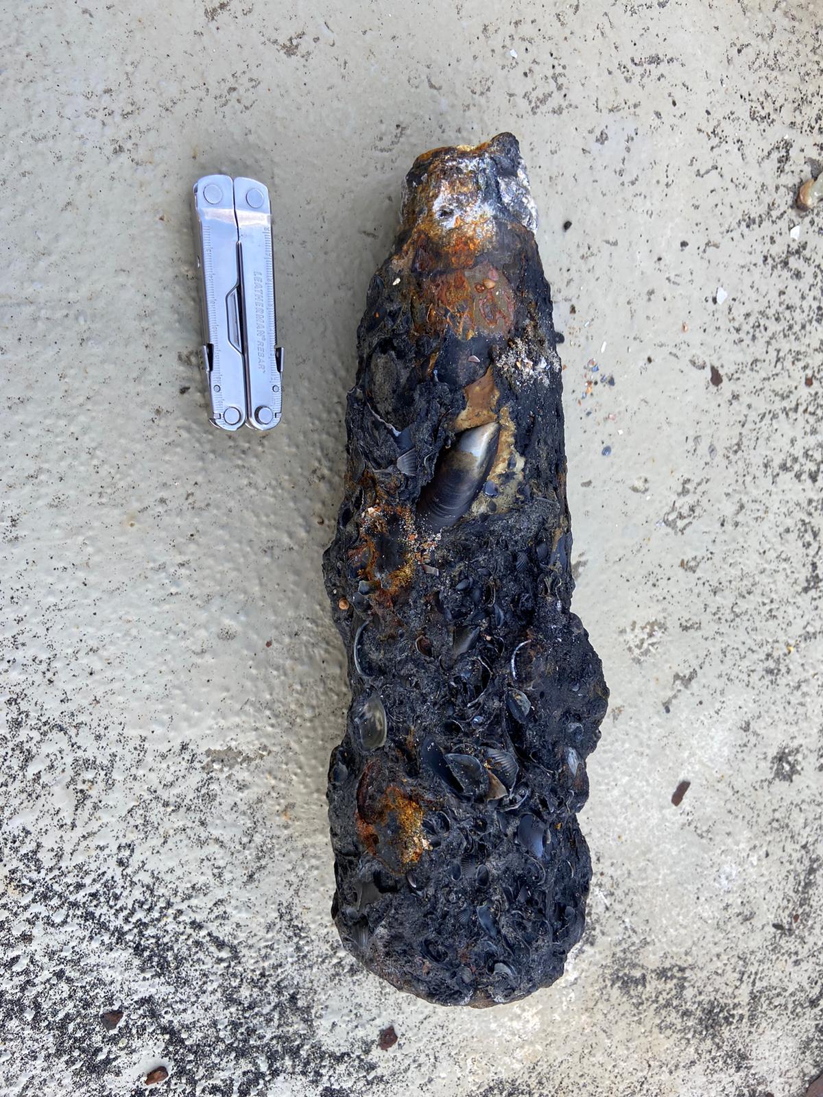 proiectil descoperit pe plaja Belona din Eforie Nord 