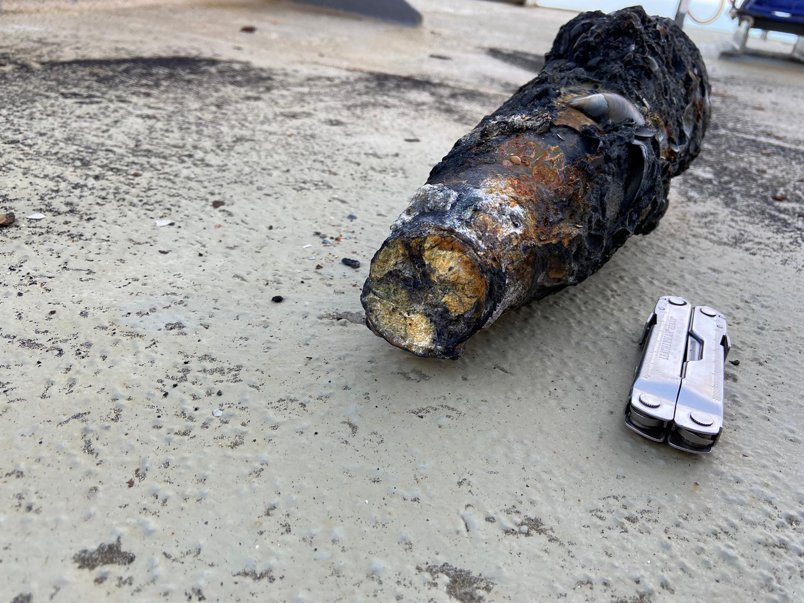 proiectil descoperit pe plaja Belona din Eforie Nord