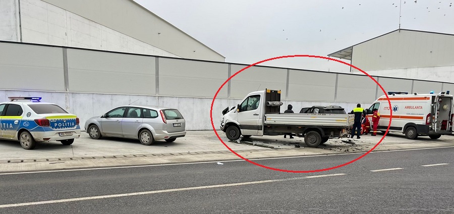 (FOTO) Accident rutier la intrare în Lumina, pe DN 22A