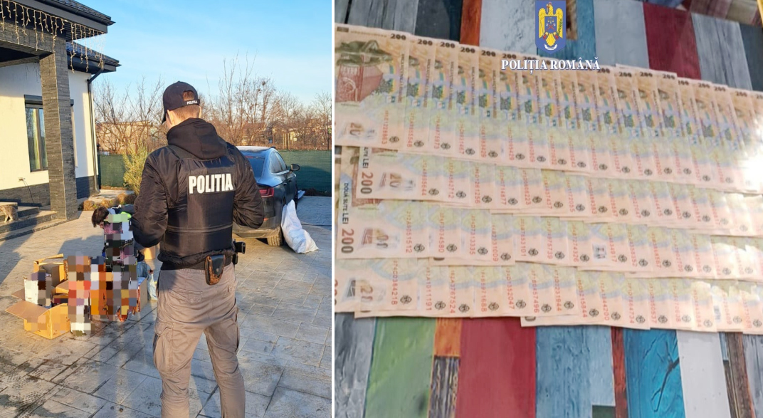 Descinderi cu mascații la constănțeni care vindeau ilegal petarde: Sute de kilograme de pocnitori și zeci de mii de lei, găsite la percheziții