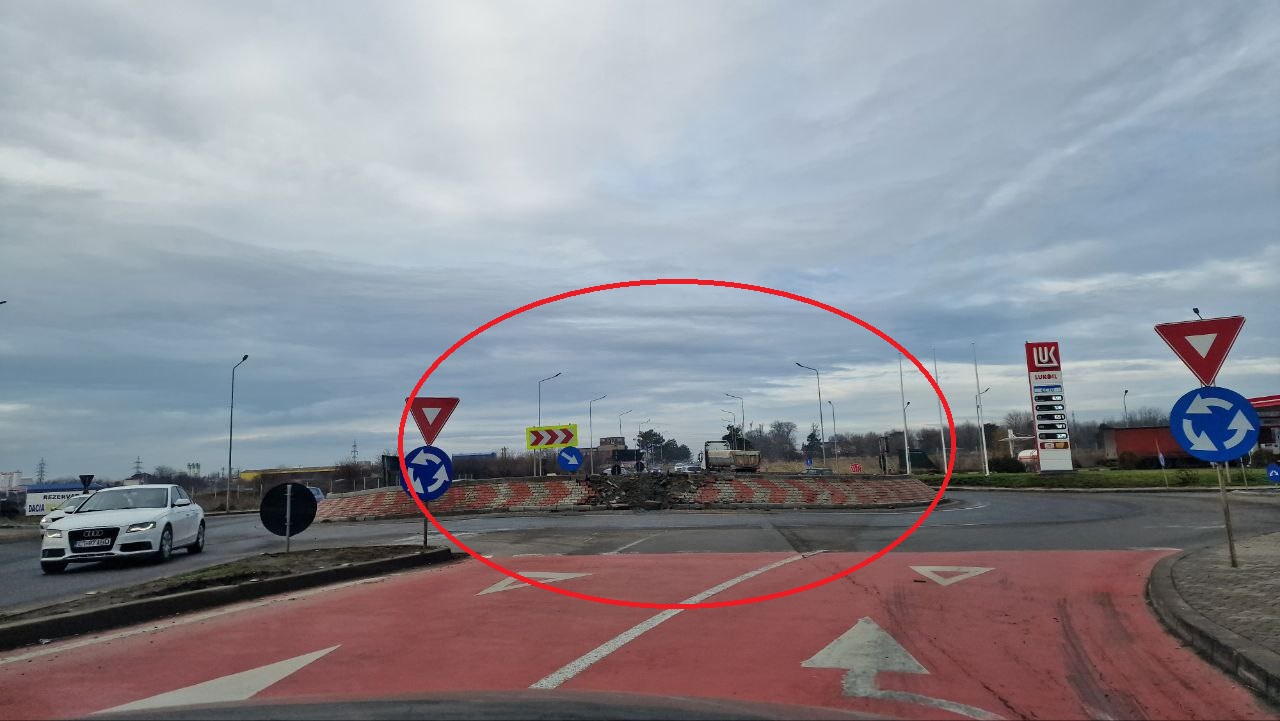 Sens giratoriu ieșire din Constanța
