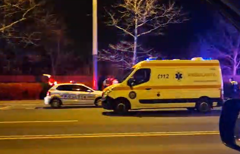 (VIDEO) Constanța: Un autoturism a intrat într-un copac din zona Palatului Copiilor. Două persoane sunt rănite