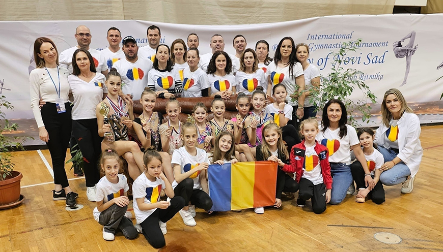 (FOTO) Gimnastele CS „Victoria” Cumpăna s-au întors cu brațele pline de medalii de la campionatul “Trophy of Novi Sad” din Serbia