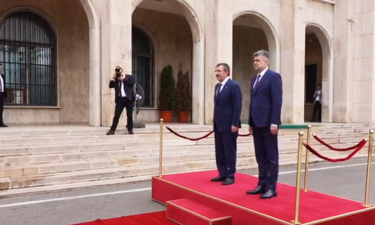 Vicepreşedintele Turciei, Cevdet Yilmaz, a fost primit de premierul Marcel Ciolacu la Palatul Victoria