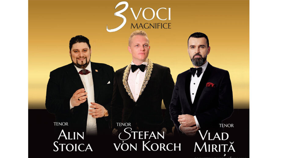 Alin Stoica, Ștefan von Korch și Vlad Miriță ajung la Constanța, în cadrul turneului 3 Voci Magnifice