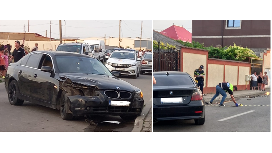 FOTO Accident pe o stradă din Medgidia: O persoană a ajuns la spital