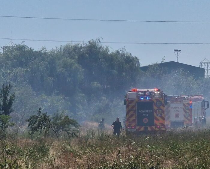 Zi de FOC pentru pompieri: A izbucnit un incendiu de vegetație și în Topalu