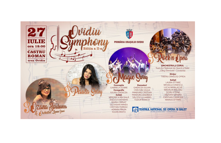 VIDEO Primăria Ovidiu organizează sâmbătă, 27 iulie, a doua ediție a Ovidiu Symphony. Intrarea este liberă