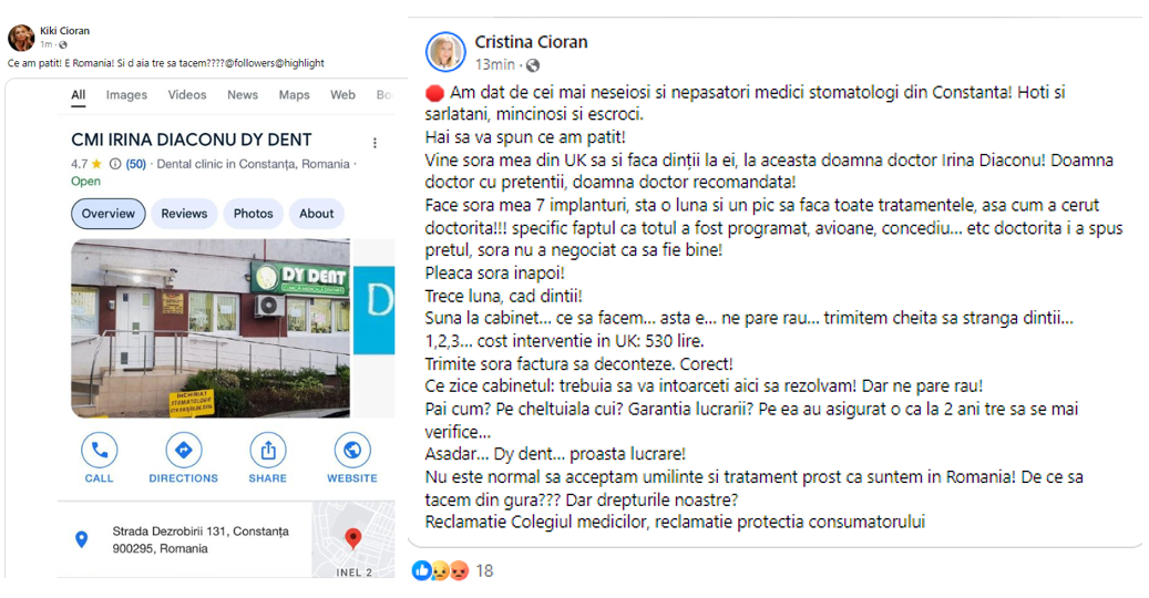 poveste implanturi sora Cristinei Cioran 