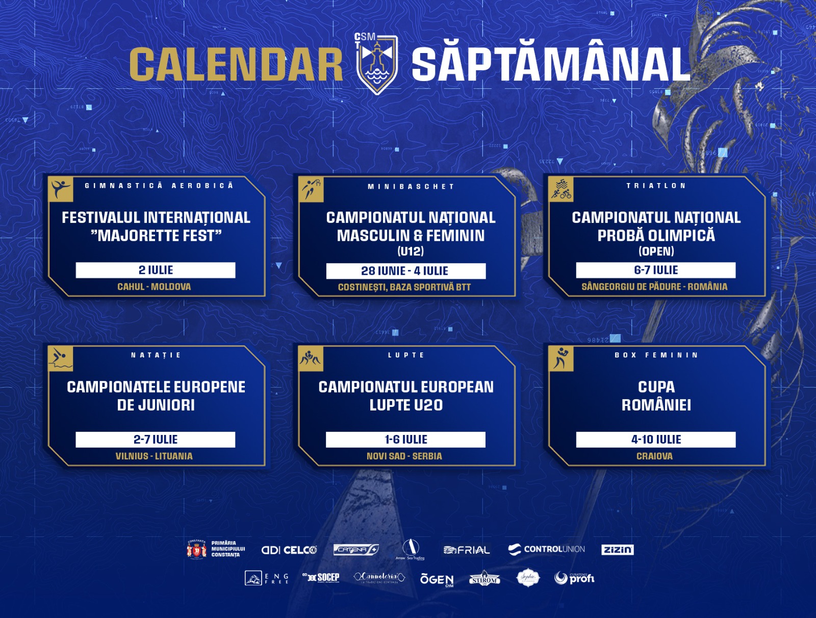 CSM Constanța calendar săptămânal competiții