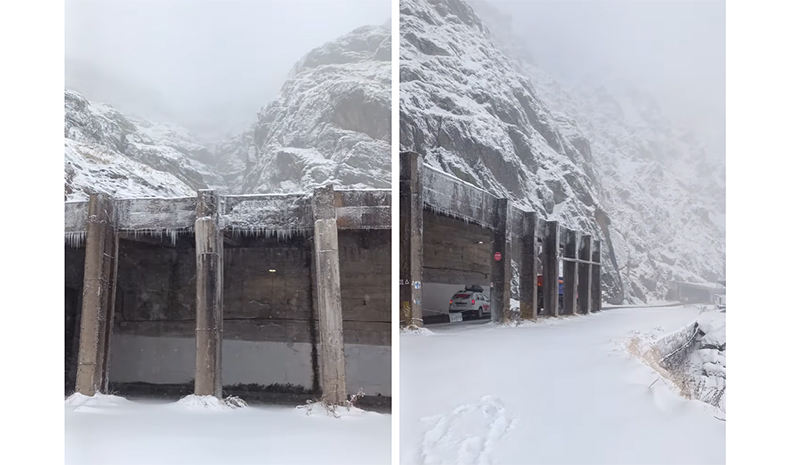 VIDEO Ninge ca în povești pe Transfăgărășan: Drumarii au intervenit pentru deszăpezire
