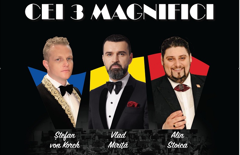 Cei trei magnifici: Concert de excepție cu tenorii Ștefan von Korch, Alin Stoica și Vlad Miriță la Constanța