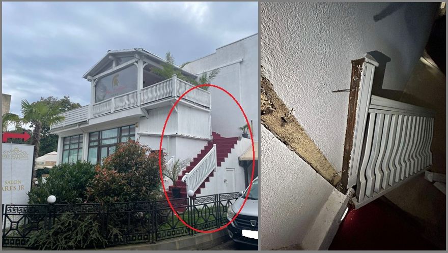 UPDATE FOTO Un bărbat este în stare gravă după ce balustrada restaurantului Ares s-a rupt! Victima, internată la terapie intensivă