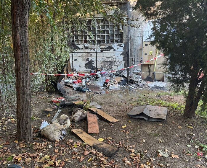 FOTO VIDEO Incendiu în parcul din Tomis II din Constanța