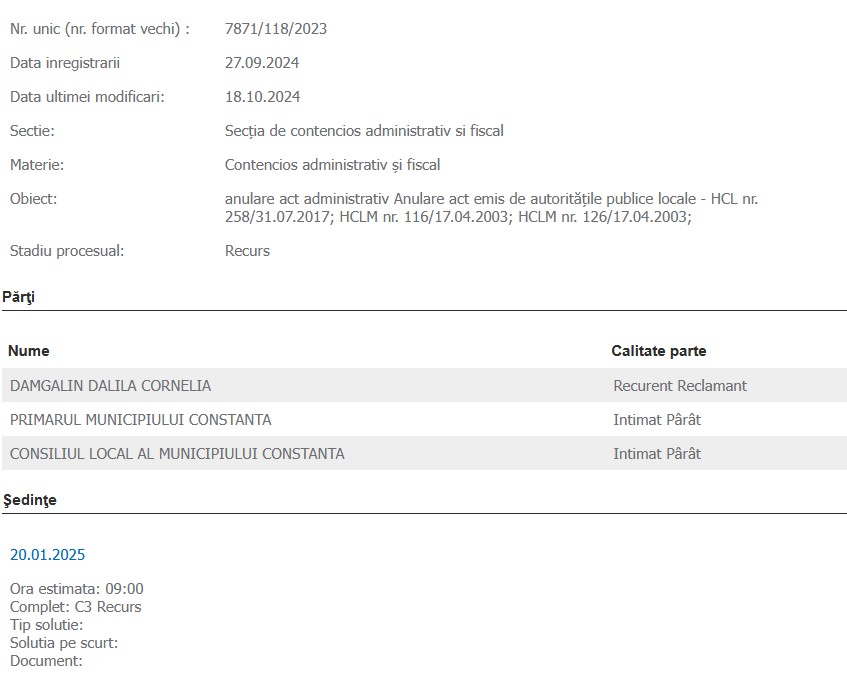 Palazu Mare proces PUZ